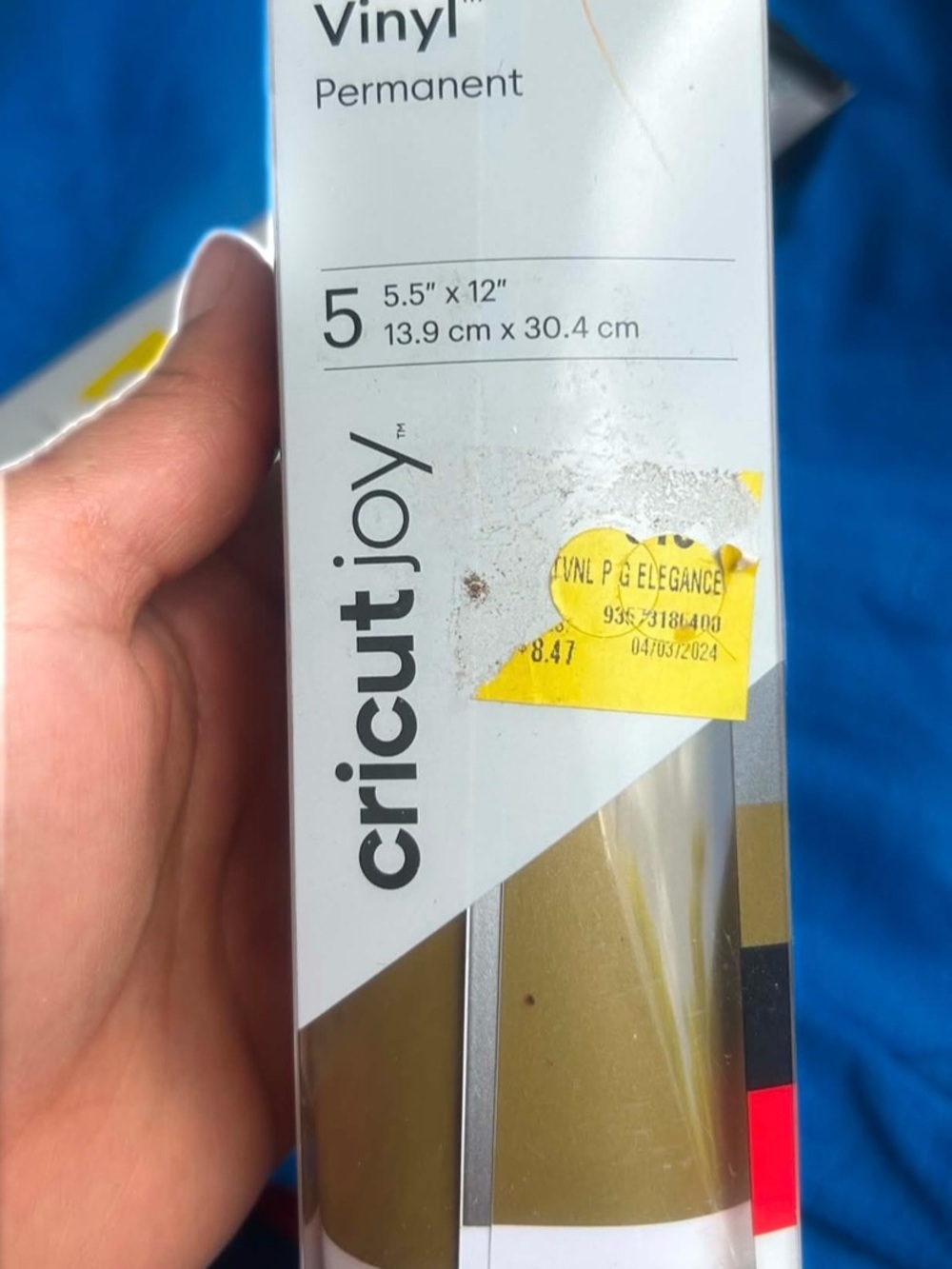Cricut Joy Permanent Vinyl - Gold Metallic Sheet